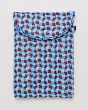 Bolsa Estuche Baggu Puffy Laptop Sleeve 16" Azules | 315674-FAB