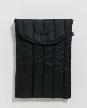 Bolsa Estuche Baggu Puffy Laptop Sleeve 16" Negros | 516042-OMI