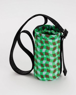 Bolsa Outdoor Baggu Puffy Agua Bottle Sling Verdes | 683570-ZHE