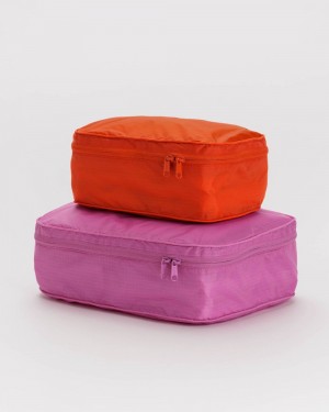 Bolso Pequeño Baggu Packing Cube Set Rosas Rojos | 370856-YUO