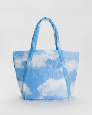 Bolso Tote Baggu Cloud Azules Blancos | 086297-SHI