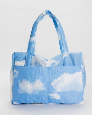 Bolso Tote Baggu Cloud Carry-on Azules Blancos | 172065-XAE