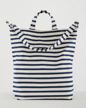 Bolso Tote Baggu Duck Azul Marino Blancos | 184530-HVM