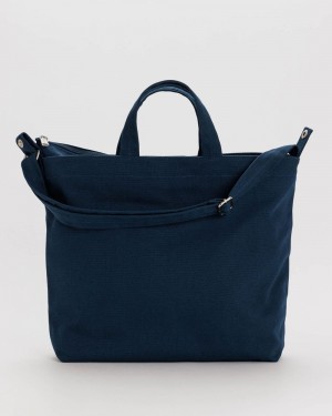 Bolso Tote Baggu Horizontal Zip Duck Azul Marino | 501482-MBI