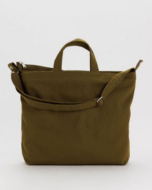 Bolso Tote Baggu Horizontal Zip Duck Verde Oliva | 406789-BLC