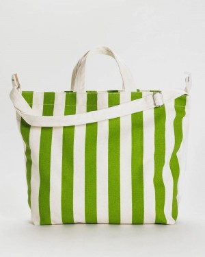 Bolso Tote Baggu Horizontal Zip Duck Verdes Blancos | 942856-TBD