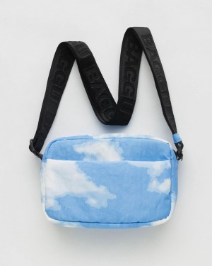 Bolsos Cruzados Baggu Camera Azules Blancos | 035687-XET