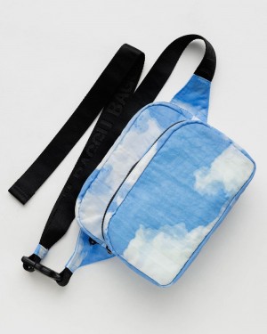 Bolsos Cruzados Baggu Fanny Pack Azules Blancos | 950476-HWK
