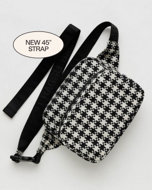Bolsos Cruzados Baggu Fanny Pack Negros Blancos | 742609-HYP