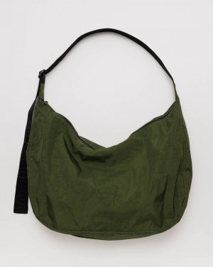 Bolsos Cruzados Baggu Large Nylon Crescent Verde Oliva | 714298-DZM