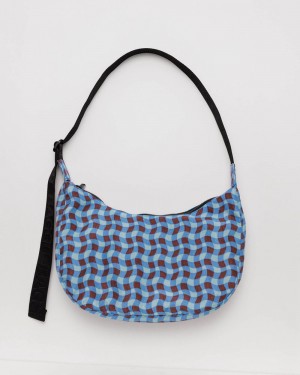 Bolsos Cruzados Baggu Medium Nylon Crescent Azules | 975061-ZVD
