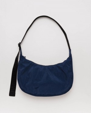 Bolsos Cruzados Baggu Medium Nylon Crescent Azul Marino | 043519-FYO