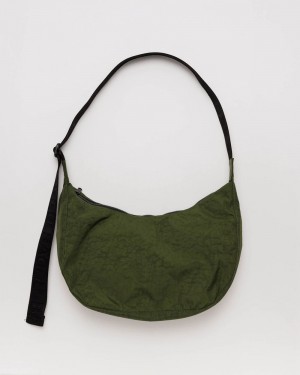 Bolsos Cruzados Baggu Medium Nylon Crescent Verde Oliva | 267459-KIL