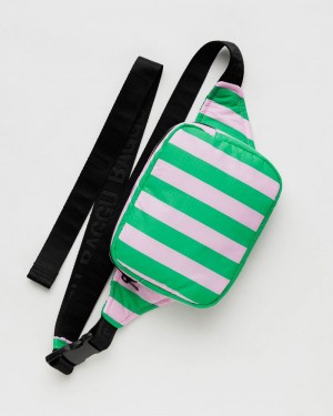 Bolsos Cruzados Baggu Puffy Fanny Pack Rosas Verdes | 751082-PIE