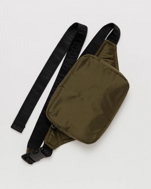 Bolsos Cruzados Baggu Puffy Fanny Pack Verde Oliva | 518029-VBO