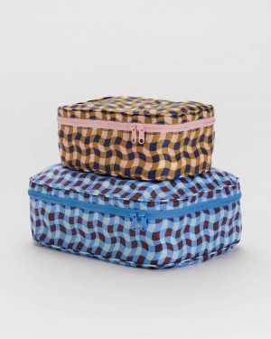 Bolsos De Viaje Baggu Packing Cube Set Azules Marrom | 026413-CKJ