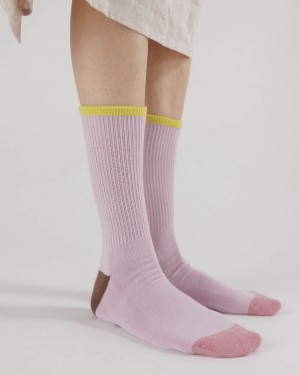 Calcetines Baggu Ribbed Rosas | 548360-INH