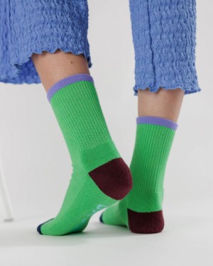 Calcetines Baggu Ribbed Verdes | 592346-ZED