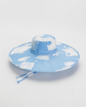 Sombreros Baggu Packable Sun Azules Blancos | 073529-ECO