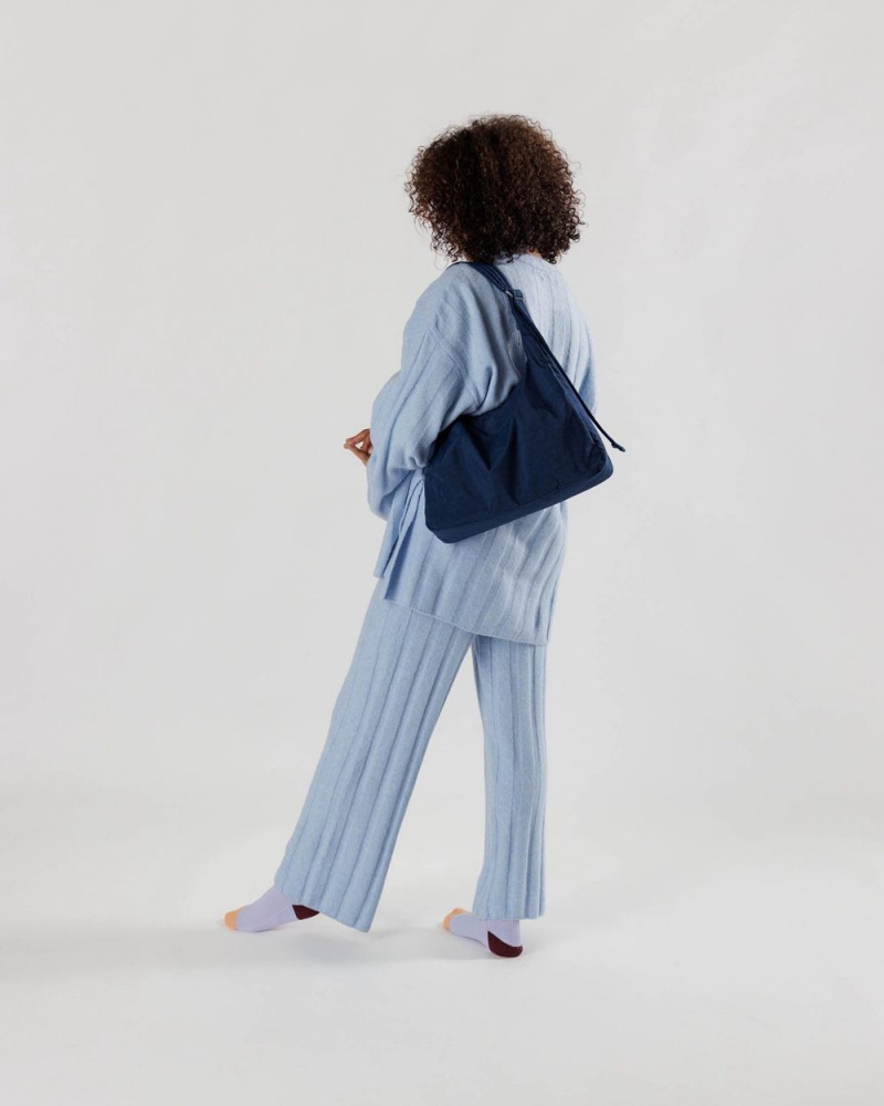 Bolsa De Hombro Baggu Nylon Azul Marino | 421563-AHL