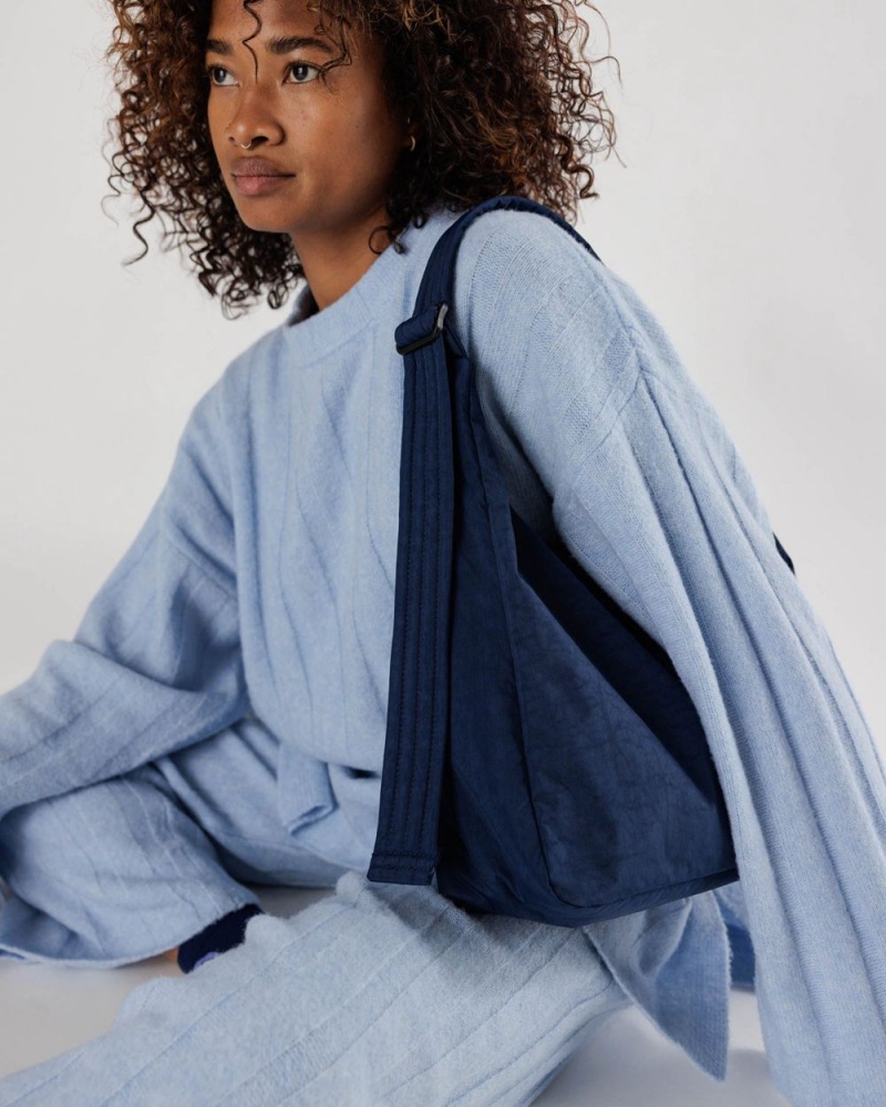 Bolsa De Hombro Baggu Nylon Azul Marino | 421563-AHL