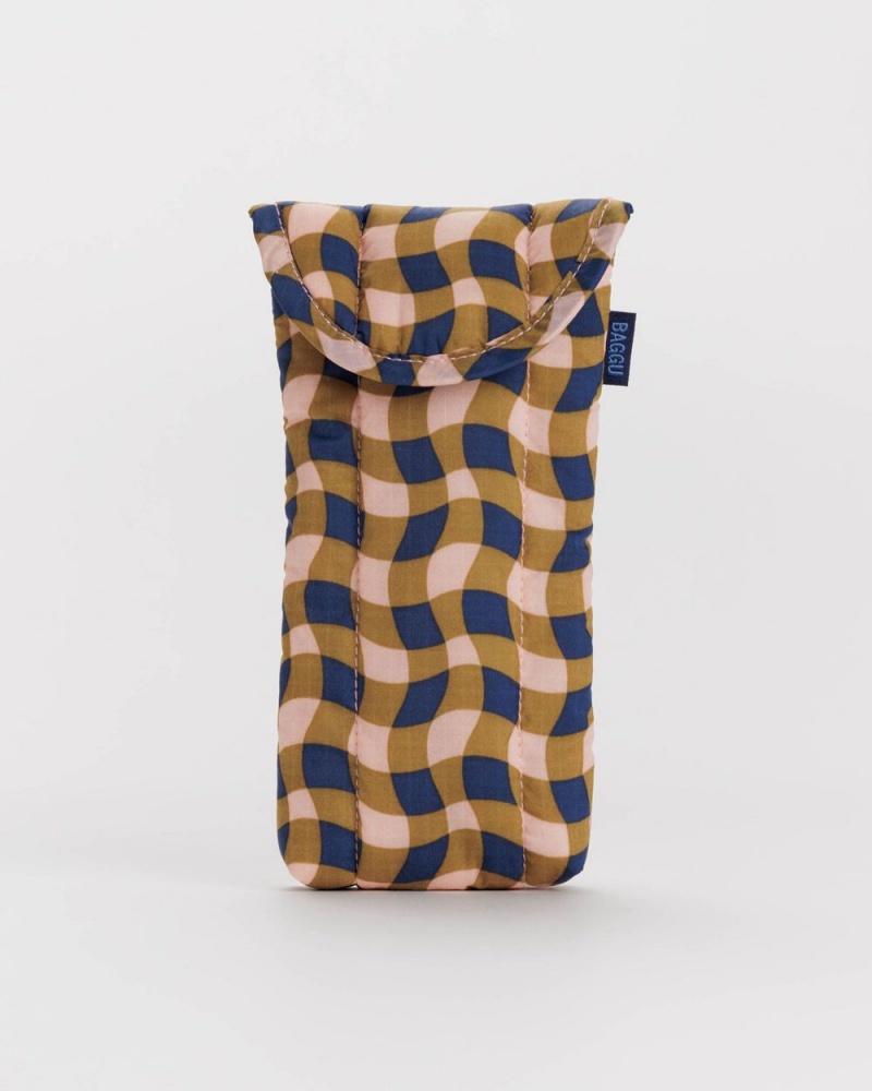Bolsa Estuche Baggu Puffy Glasses Sleeve Marrom | 609812-KWA