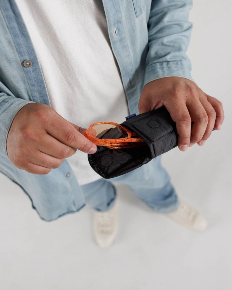 Bolsa Estuche Baggu Puffy Glasses Sleeve Negros | 137802-ZCX