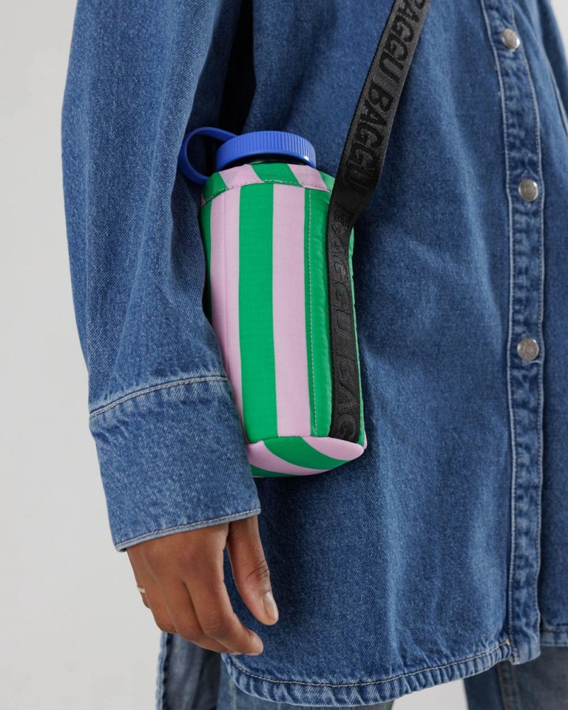 Bolsa Outdoor Baggu Puffy Agua Bottle Sling Rosas Verdes | 309562-RHG