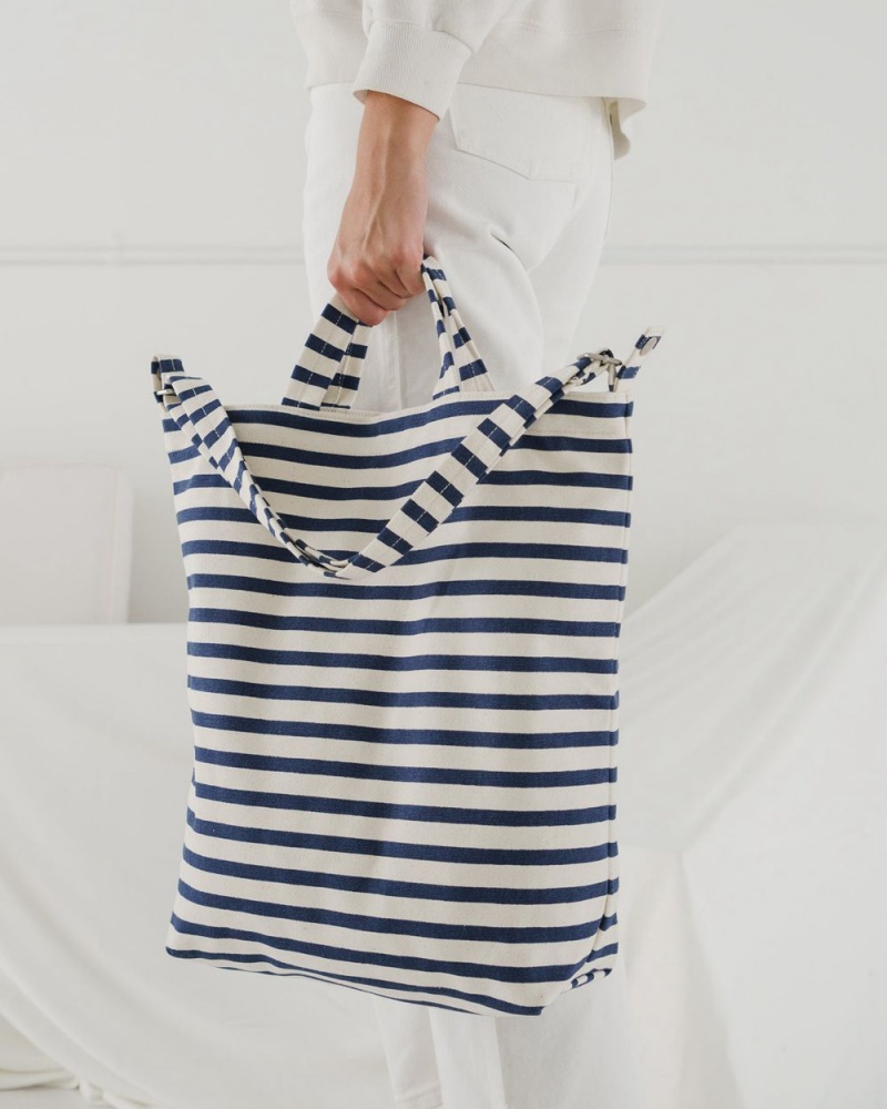 Bolso Tote Baggu Duck Azul Marino Blancos | 184530-HVM