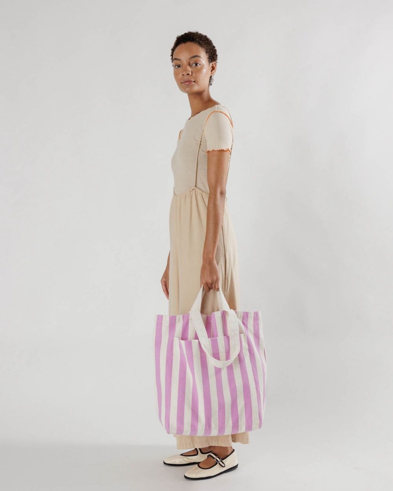 Bolso Tote Baggu Giant Pocket Rosas Blancos | 831765-OSD