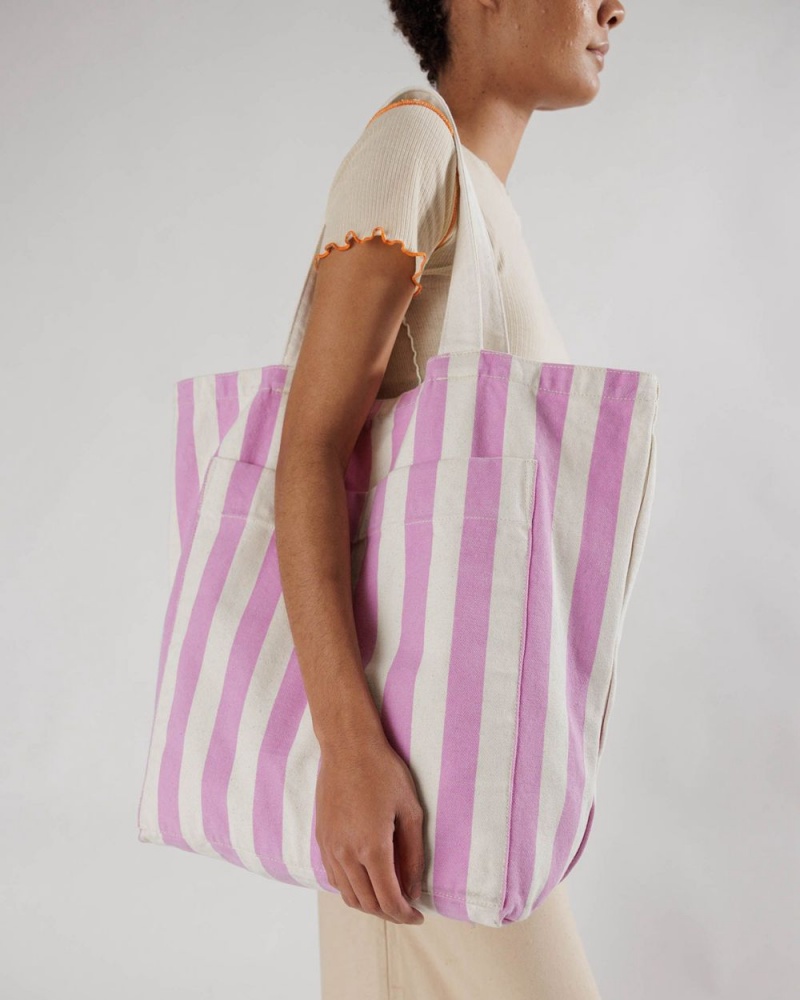 Bolso Tote Baggu Giant Pocket Rosas Blancos | 831765-OSD