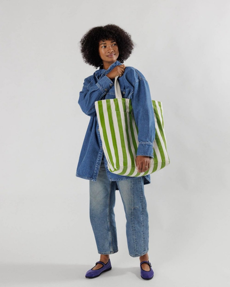 Bolso Tote Baggu Giant Pocket Verdes Blancos | 274659-EVN