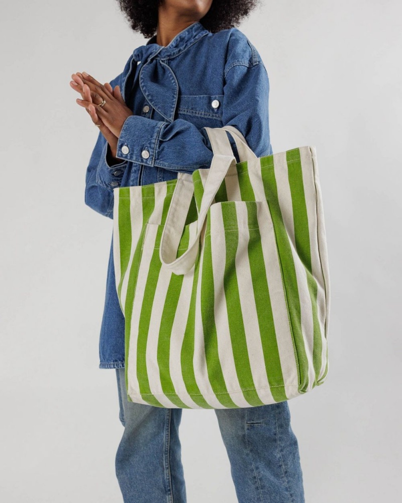 Bolso Tote Baggu Giant Pocket Verdes Blancos | 274659-EVN