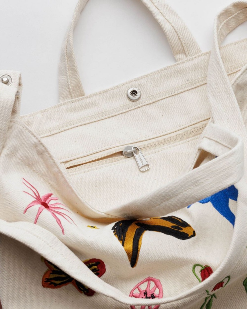 Bolso Tote Baggu Horizontal Duck Blancos | 216359-UBS