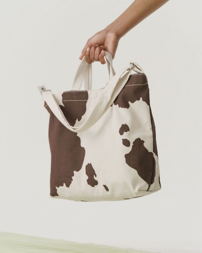 Bolso Tote Baggu Horizontal Duck Marrom Blancos | 736104-PJD