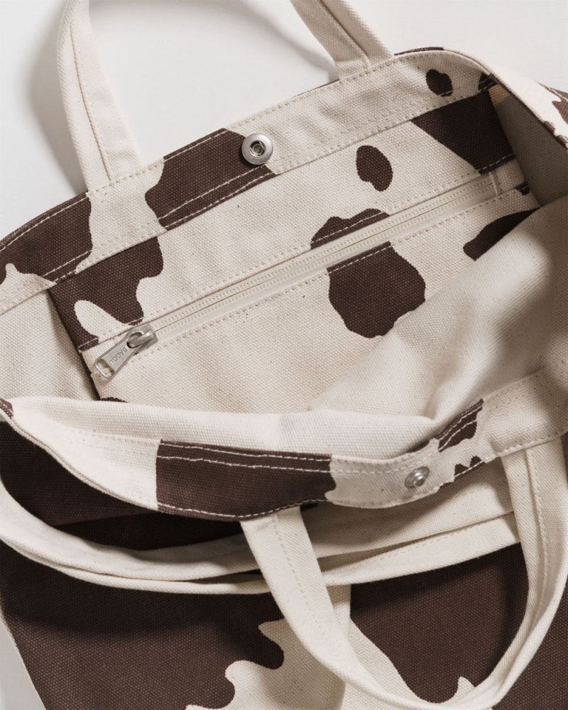 Bolso Tote Baggu Horizontal Duck Marrom Blancos | 736104-PJD