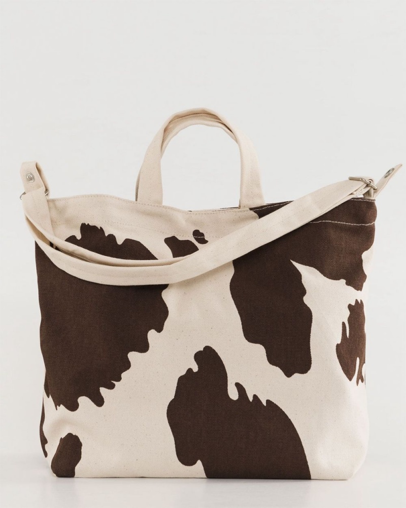 Bolso Tote Baggu Horizontal Duck Marrom Blancos | 736104-PJD