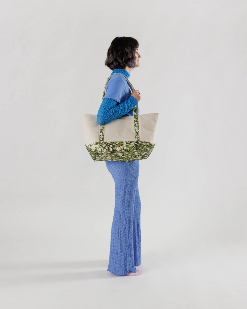 Bolso Tote Baggu Medium Heavyweight Lona Verdes | 951470-NKI