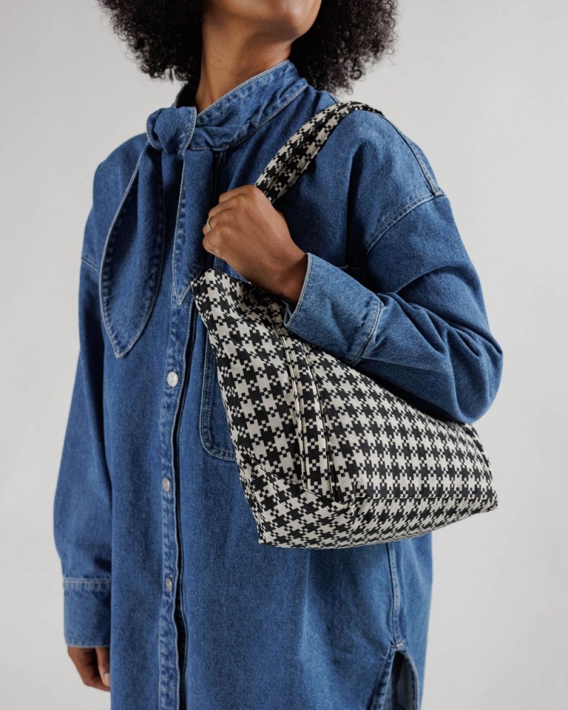 Bolso Tote Baggu Mini Cloud Negros Blancos | 162835-BDL