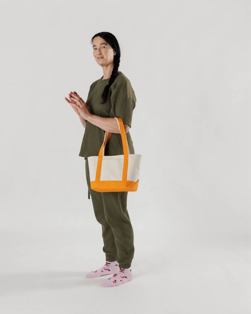 Bolso Tote Baggu Small Heavyweight Lona Naranjas | 593182-OZK