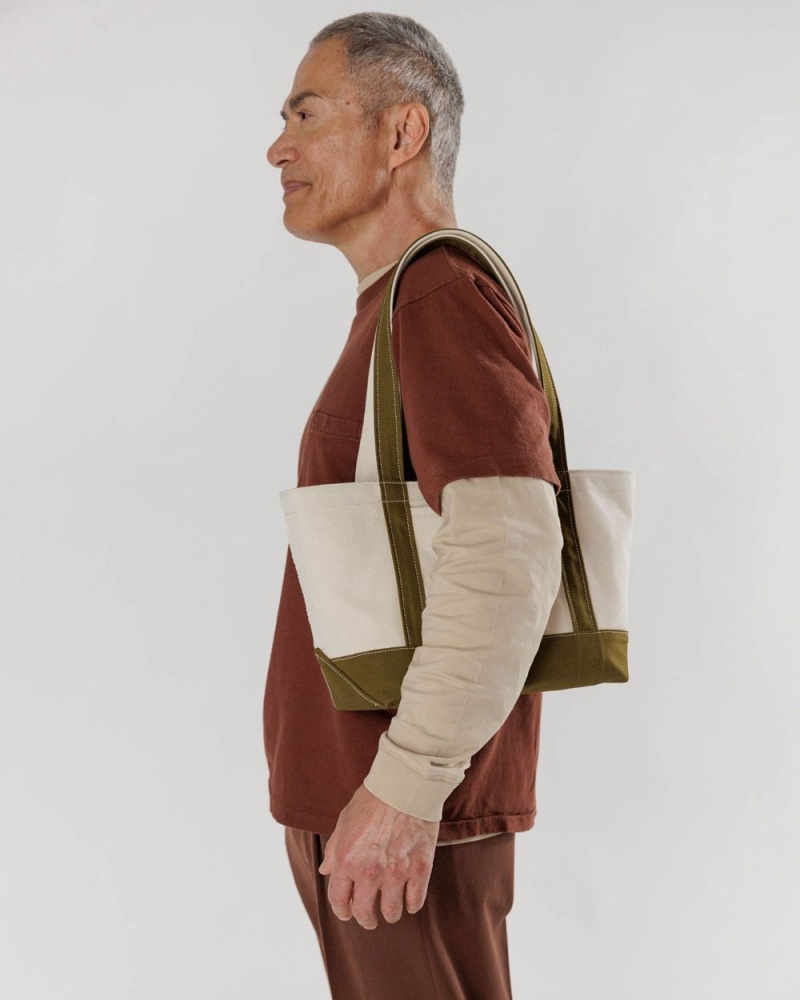 Bolso Tote Baggu Small Heavyweight Lona Verde Oliva | 627340-FMX
