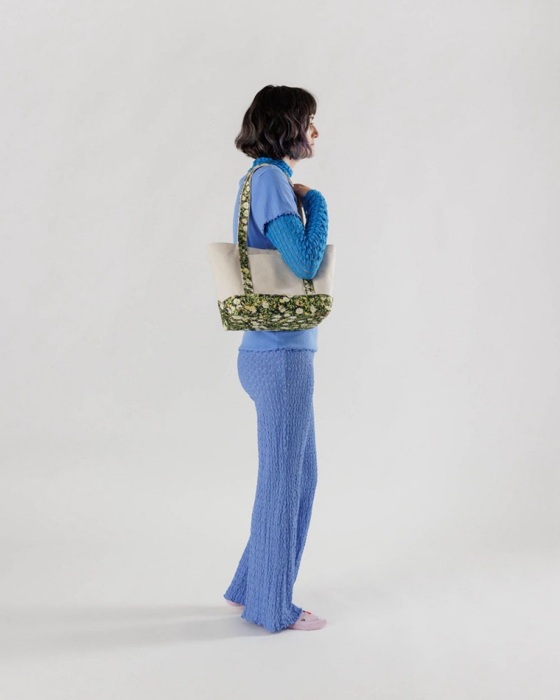 Bolso Tote Baggu Small Heavyweight Lona Verdes | 475908-IJV