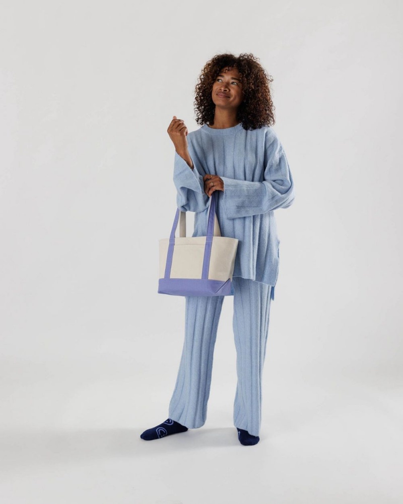 Bolso Tote Baggu Small Heavyweight Lona Azules | 369704-PBV