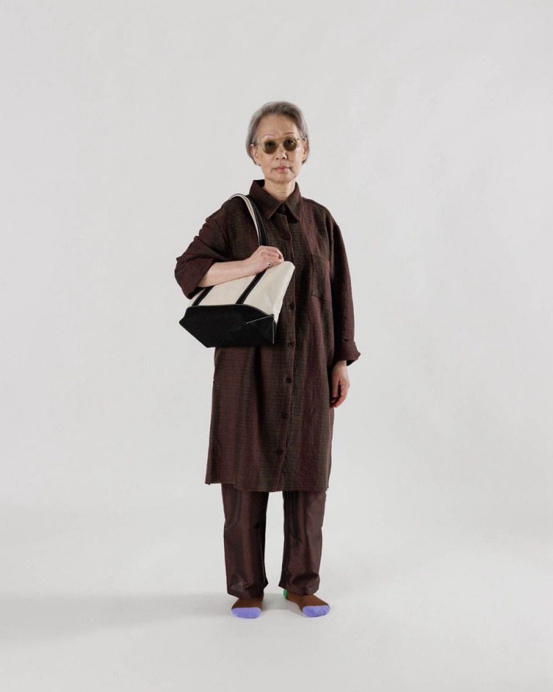 Bolso Tote Baggu Small Heavyweight Lona Negros | 183570-RTK