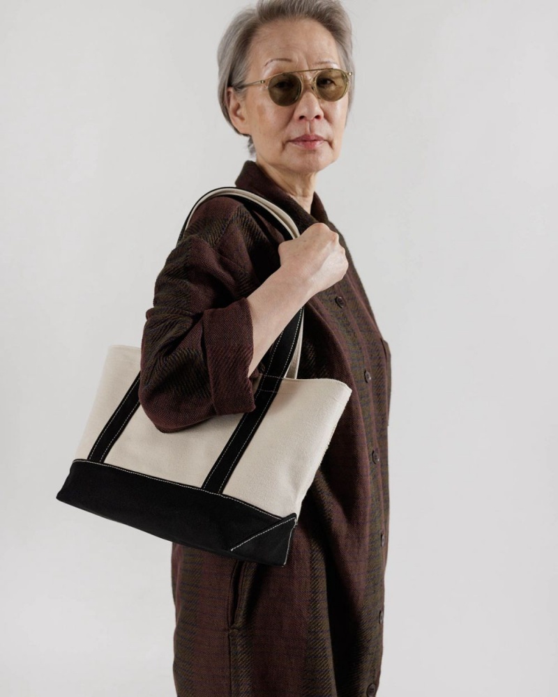 Bolso Tote Baggu Small Heavyweight Lona Negros | 183570-RTK