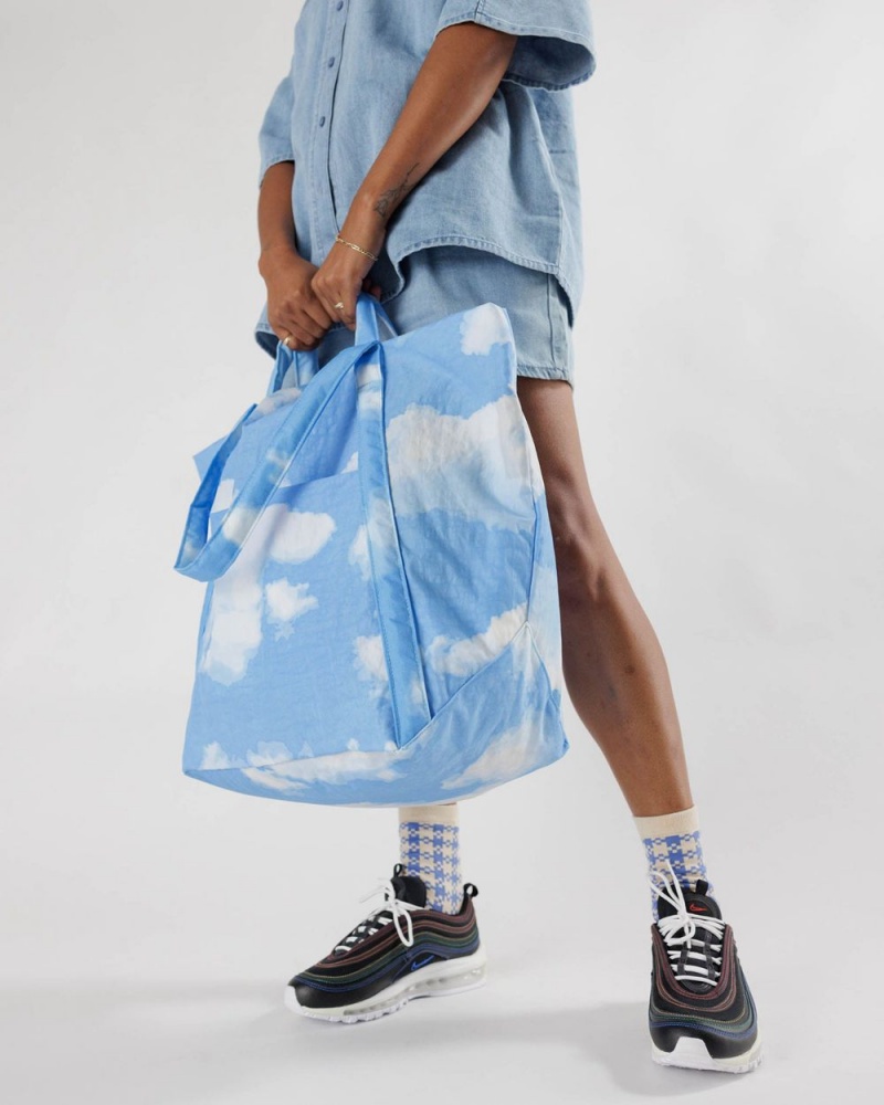 Bolso Tote Baggu Travel Cloud Azules Blancos | 769513-YKB
