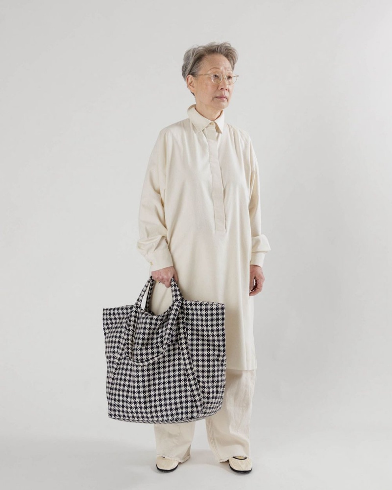 Bolso Tote Baggu Travel Cloud Negros Blancos | 279610-QBO