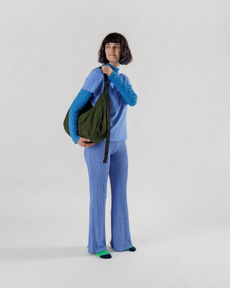 Bolsos Cruzados Baggu Large Nylon Crescent Verde Oliva | 714298-DZM