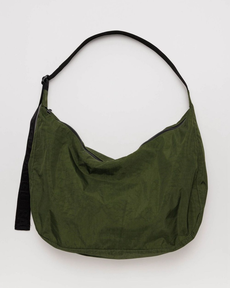 Bolsos Cruzados Baggu Large Nylon Crescent Verde Oliva | 714298-DZM