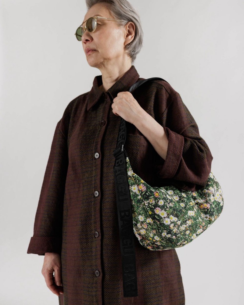 Bolsos Cruzados Baggu Medium Nylon Crescent Verdes | 195286-ITQ